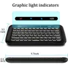 Nuova tastiera wireless H20 da 2,4 GHz con pettine per mouse touchpad Tastiera retroilluminata a 7 colori Ricaricabile con rotazione automatica Touch a schermo intero