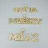 A-Z Aangepaste Naam Vergulde Bling Iced Out Bling CZ Brief Ketting voor Mannen Vrouwen Hip Hop Sieraden Necklace258q