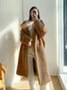 Women's Wool Blends HNL Teddy Bear Coat Women's Grain Wool Fur Teddy Alpaca Profile Midlängd Cashmere Coat 231116