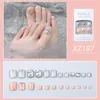 Falso unhas 24pcs Champagne Rhinestones Fake Poucos Fake Press