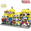 Freeshipping City Street Architecture Creator Expert Building Blocks Minions Bob Kevin City Store Technic Bricks Gift Toys for Girls Tfqic