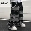 Męskie dżinsy Kakan - American New High Street Antique Tassel dżinsy dla mężczyzn upuściły szeroką nogę Hip Hop Lazy Lazy Pants K27-56 J231116