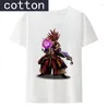 Męskie koszulki Tame Gra samuraja postać Kazama Kazuki Cotton T-shirts anime w stylu męskie ubranie Y2K Humor Cool