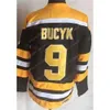 Uomo hockey''nHl'' Retro 9 Johnny Bucyk Jersey Vintage Classic 12 Adam Oates 4 Bobby Orr 75th Anniversary CCM Tutto cucito per gli appassionati di sport Team Black