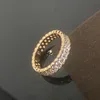 Women Catier Love Ring Mens Designer Pierścienie pasmo serca Para biżuterii Tytanium Stal stalowy Modna Złota Srebrna Rose Śruba z diamentami Red Box GIF