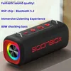 Cell Phone Speakers 80W high-power portable LED light waterproof wireless Bluetooth speaker high volume subwoofer color light caixa de som bluetooth Q231117