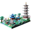 Bloqueia a arquitetura chinesa Micro Bloco Modelo Tower West Lake Trees Diy Diamond Bricks com brinquedos leves para crianças presentes para adultos