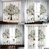 Tenda 2021 3D Tenda Animale Albero Camera dei bambini Tende Moda moderna Ktv Tende Cortinas Blackout Consegna goccia Casa Giardino Casa Dhkfj