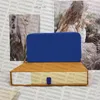 Plånböcker i äkta läder för damkvalitet Små lädervaror Läder Quiltade dragkedjade plånböcker sod with box