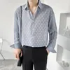 Camicie casual da uomo 2023 Top stile britannico Moda uomo Autunno Business Camicia a maniche lunghe / Risvolto da uomo Scava fuori Sexy Slim Fit S-3XL