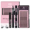 Mascara Diy Mascara Extension Kit Zwellbe Eye Black Cluster 72pcs Tweezers Bonding and Sealing Removing Makeup 231117