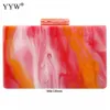 Evening Bags Acrylic Clutch Bag Women Box Designer Luxury Purses And Handbags Mixed Colors Party Shoulder Marble Clutches 230417