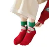 Ball packaging Christmas socks, coral plush plush thickened warm sleep socks, plush floor socks