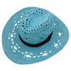 Chapeaux à large bord mode pare-soleil chapeau Western Cowgirl pliable Cowboy parasol paille pour hommes femmes jardinage en plein air