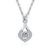 S999 Sterling Sier Droplet Necklace Women's Light 2023 New Valentine's Day Girlfriend 38 Gift for Mom Full Diamond