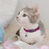 Dog Collars Cartoon Pet Cat Collar With Bells Breakaway Adjustable Kitten Sequin Neck Strap Supplies Puppy Accessories