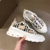 Designer Casual Shoes Check Men Sneakers Classic Striped Women Trainers Cotton Rubber Shoes Vintage Leather Sneaker Chunky Platform Trainer 36-45