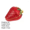 Bouteilles de stockage 1pc Vintage boîte à bibelots fraise bijoux porte-anneau Mini-conteneur de stockage nouveauté cadeaux 58 40 37mm