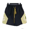 Designer Short Fashion Vêtements décontractés Shorts de plage Rhudes Nouveau cocotier lettre impression couleur bloc shorts hommes femmes été décontracté sport loisirs plage capri