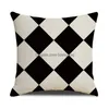 Pillow Case Geometric Cushion Er Black And White Polyester Throw Pillow Case Striped Dotted Triangar Art Home Decor 45X45Cm Drop Deliv Dh53L