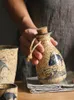 Questões de quadril Cerâmica de cerâmica artesanal Conjunto de frascos vintage clássico estilo japonês Retro criativo Copas de home Licorera Table Supplies
