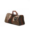 مصمم حقيبة Duffle Bag Pu Leather Weekend أكياس سفر الرجال للنساء الأمتعة الإبداعية 3913 زهور سوداء خياطة Hanbags 45cm أمتعة حقيبة كبيرة السعة