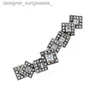 Pins Brooches Wuli baby Big Letter Rhinestone Brooch Pins Women 2 Colors Geometric Punk Women Sweater Coat Jewelry Pin GiftL231117