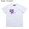 camiseta masculina camisetas masculinas Palms spray amor amante coração tampa curta camiseta de moda anjos femininos tees gráficos Esh8