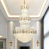 Ljuskronor hall ljuskronor roterande trappa ljus lyx el lobby ingenjörsvilla modern vardagsrum kristall hängande lampa ac85-265v