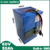 60v 50ah 150a li ion com carregador bateria de polímero de lítio perfeito para 8000w quadriciclo triciclo motocicleta e-bike scooter