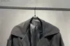 Herrgravrockar Owen Seak Men Parker Jackor Gotisk stil Herrkläder Trench Autumn Winter Dust Coats Windbreaker Black Size XL Q231118