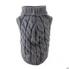 Hundebekleidung Lässige Hundebekleidung Pullover Kleidung Winter Rollkragen Gestrickte Haustier Katze Welpen Kleidung Kostüm Für Kleine Katzen Outfit Weste Dro Dhv2T