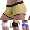 UNDUPTS ERKEK ENCE PENIS TOUCH BOXERS SEKSİ iç çamaşırı iç çamaşırları See-Through Briefs şeffaf örgü külot homme slip şeffaf jockstrap string