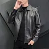 Men's Jackets Men 2023 Fashion Leather Jacket Autumn Motorcycle Slim Fleece Coat Outdoor Casual Motor Biker PU 231116