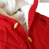 Pullover Children's jackets Long Sleeve Knitted Cardigan Fashion Solid Color Twisted Round Neck winter hooded Sweater Coat ropa de 231115