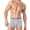 Mutande da uomo boxer in bambù nero mutandine da uomo pantaloncini uomo intimo traspirante da uomo slip boxer elastici sexy per