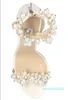 Designer Wedding Bridal Shoes -- Summer Sandals Crystal Women High Heels Exquisite Evening Lady Pumps With Box.EU35-43