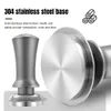 Tampers 51mm53mm58mm café inviolable à ressort élastique café inviolable aluminium bois acier inoxydable café poudre marteau 230417