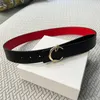 Mode riem heren commerciële stijl riemen voor man gouden letters gespeld 3,8 cm breedte zilveren gesp zwarte rode riemen ontwerpers mannen