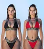 Designer Costumi da bagno di lusso Costume da bagno fasciato Set bikini sexy Donna Crop Top Bikini Mujer Costume da bagno fuso separato Biquini 220225511823