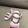 Pink Color Brand Girls Summer Sneakers Designer Girl Sandals 2023 High End Children Slippers mode Nyligen barn Prinsessor Skor Storlek 26-35cm