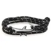 Classic Design Shark Charm Bracelet Multilayered Colorful Paracord Bracelets