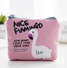 Kids Flamingo coin Purse bag Cute Canvas money Purses Wallet Korean style Girls Cartoon small Change Pouch Bags