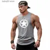 Heren tanktops 2023 GYM Nieuwe mode katoenen mouwloze shirts tank top mannen Fitness shirt heren singlet Bodybuilding workout gym vest fitness mannen T230417