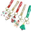 Key Rings Christmas Gifts Silicone Keychain Tree Snowman Accessories Pendant Soft Lim Doll Söta smycken 231117