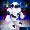 Roboty elektroniczne roboty robot muzyczny błyszczące zabawki edukacyjne elektroniczne chodzenie taniec inteligentny przestrzeń dzieci upuszcza dostawa dhyct