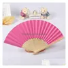 Party Favor Personalized Folding Paper Hand Fan Fold Vintage Wedding Party Favors Baby Shower Gift Decoration Drop Delivery Home Garde Dhlst