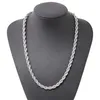 ed Rope Chain Classic Mens Jewelry 18k White Gold Filled Hip Hop Fashion Necklace Jewelry 24 Inches2867