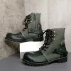 Handmade Men Ankle Boots Big Size Genuine Leather Male Outdoor Retro Boots P35D50