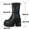 Stiefel Plattform Stiefeletten Schuhe Für Frauen Goth Gothic Mode Mitte Wade Knöchel frauen Stiefel Weibliche 2022 Winter Marke INS Kostenloser Versand T231117